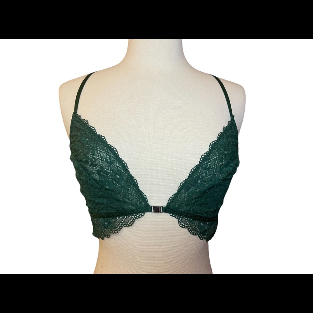 XS Green Lacy Bra